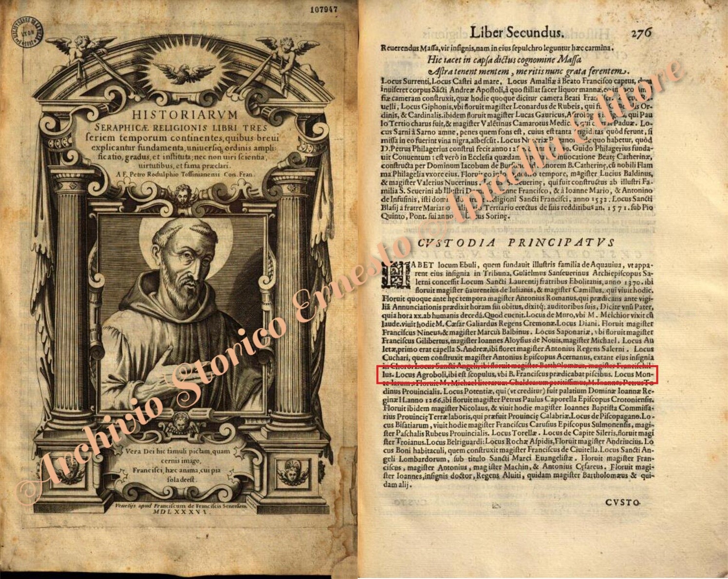 Libro, San Francesco ad Agropoli